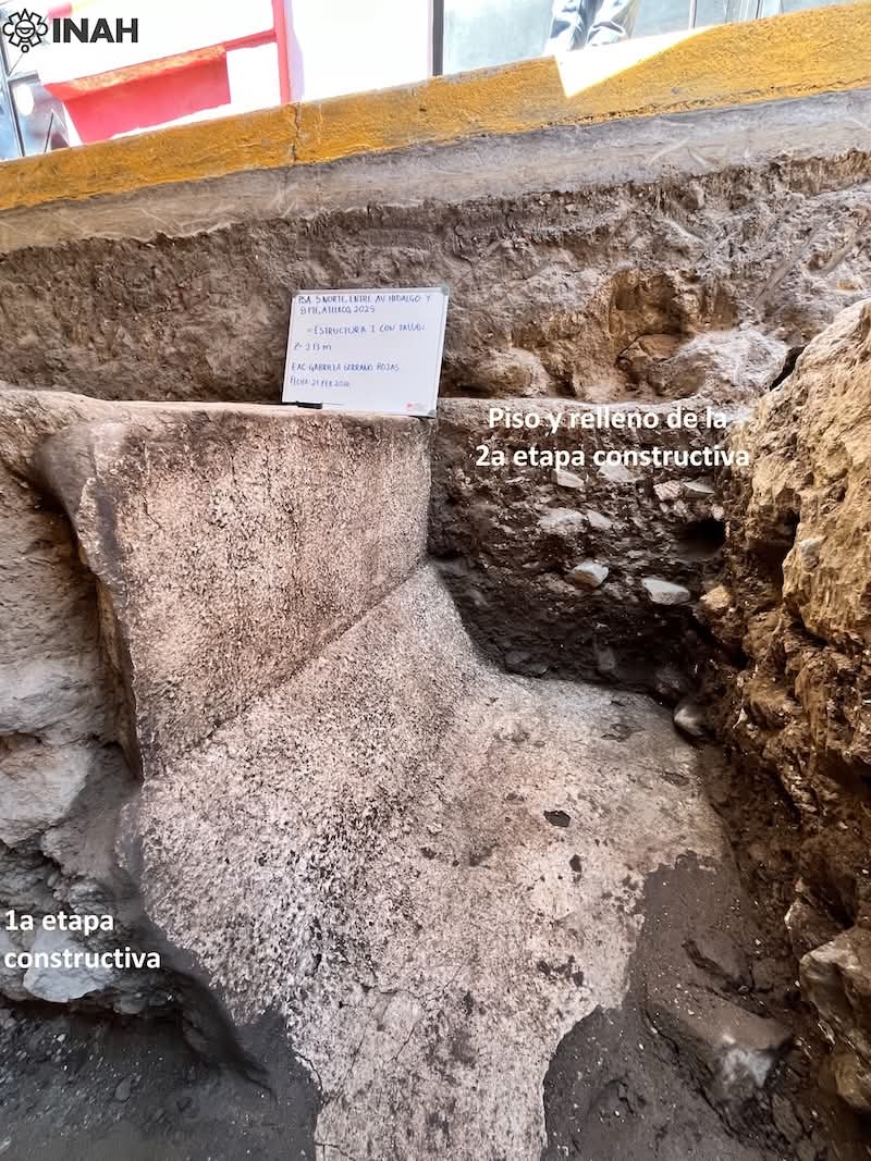 Estructura prehispánica encontrada en Atlixco